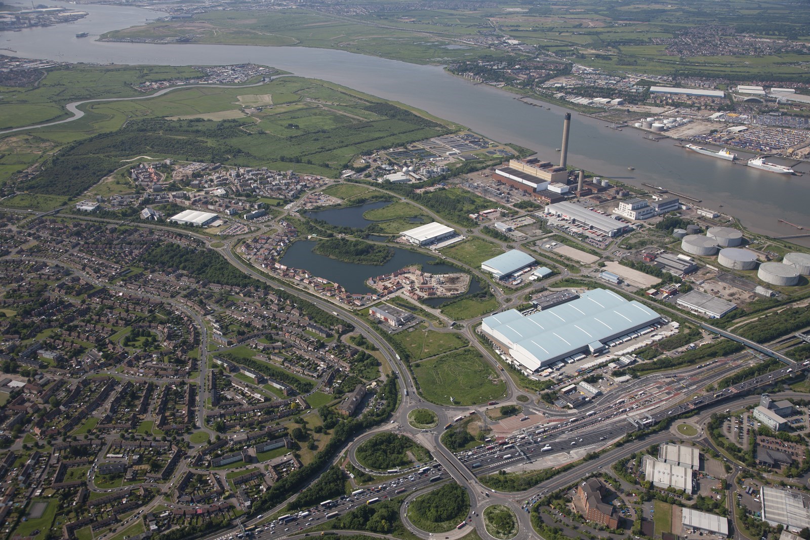 Aerial view of The Bridge at Dartford