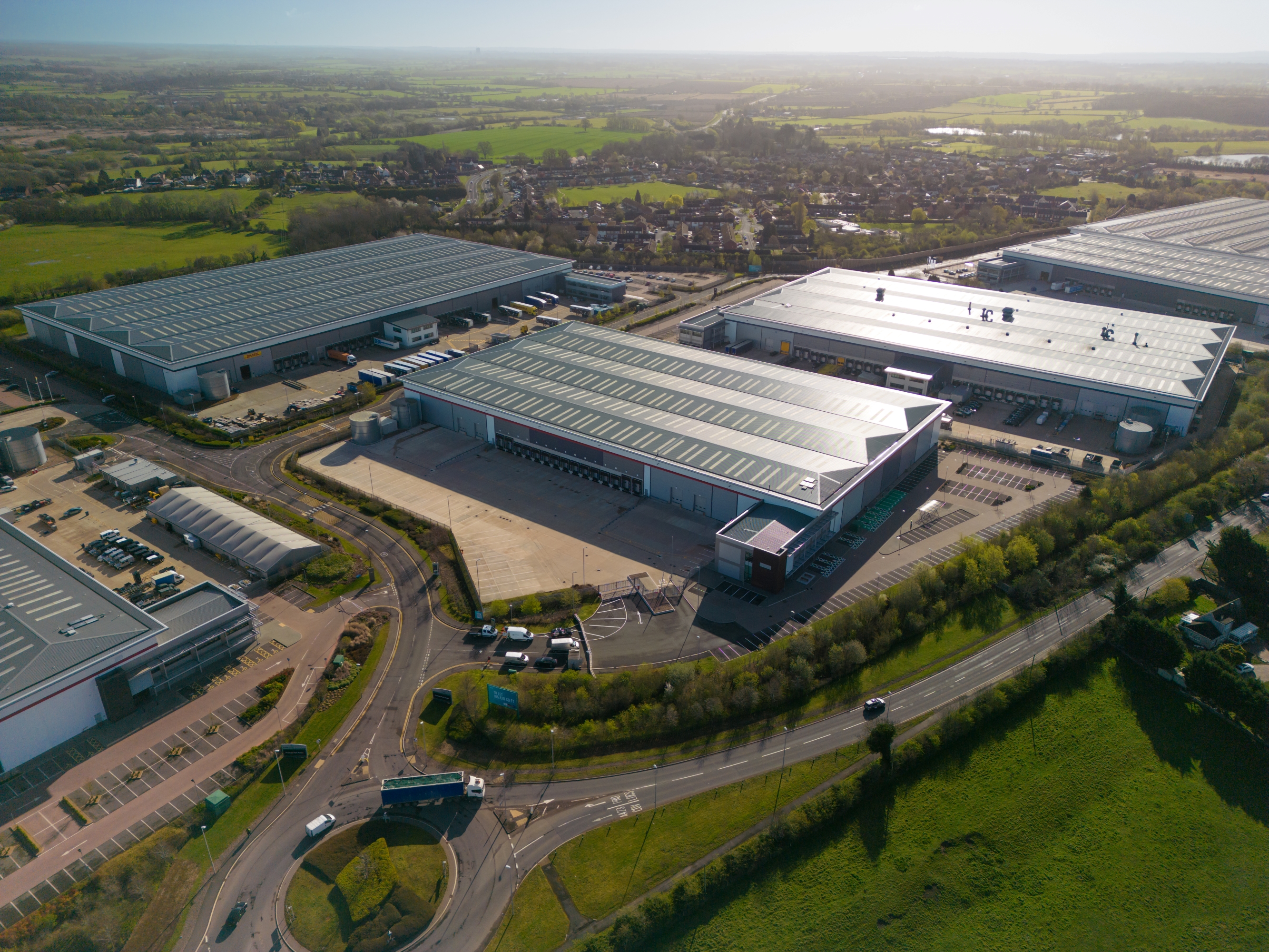 Aerial shot of a DC4 at Prologis Park Ryton