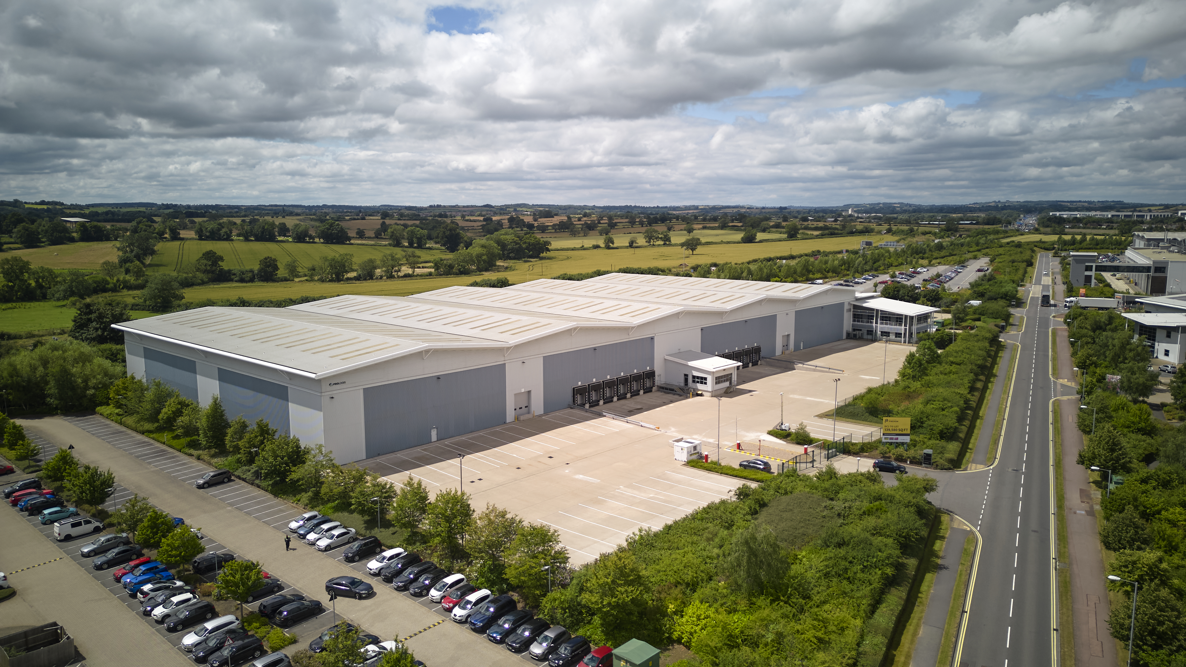 Aerial of DC2 at Prologis Park Pineham