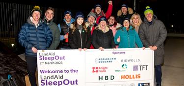 LandAid's Sleep Out group photo