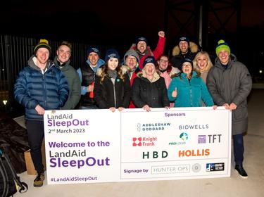 LandAid's Sleep Out group photo