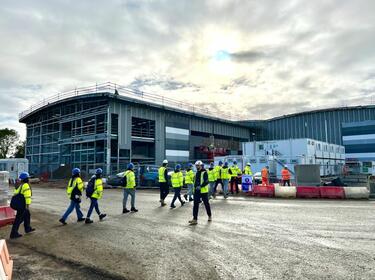 Students visiting site