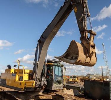 Bulldozer at a construction site